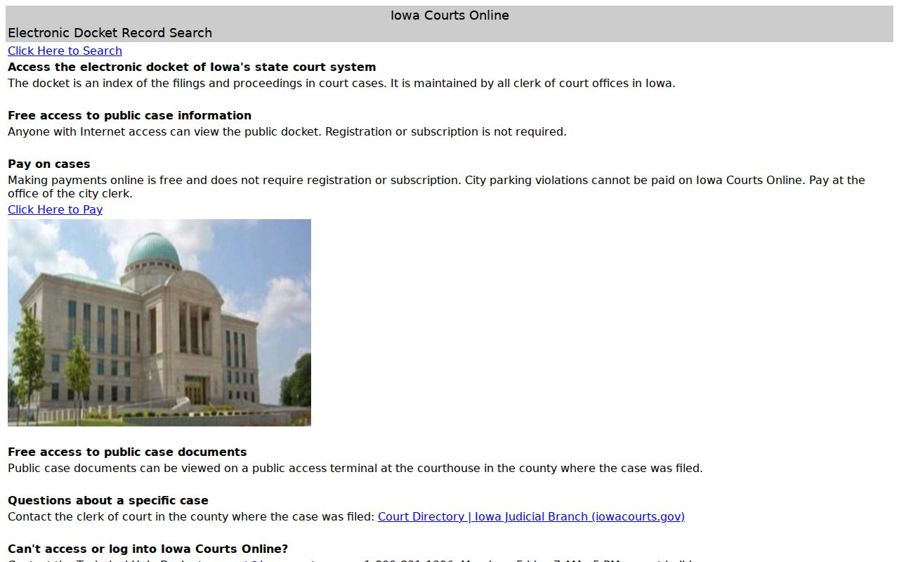 Jasper County criminal history Iowa Courts Online public docket